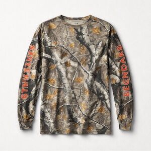 Legendary Whitetails Camo Long Sleeve with Orange Accents